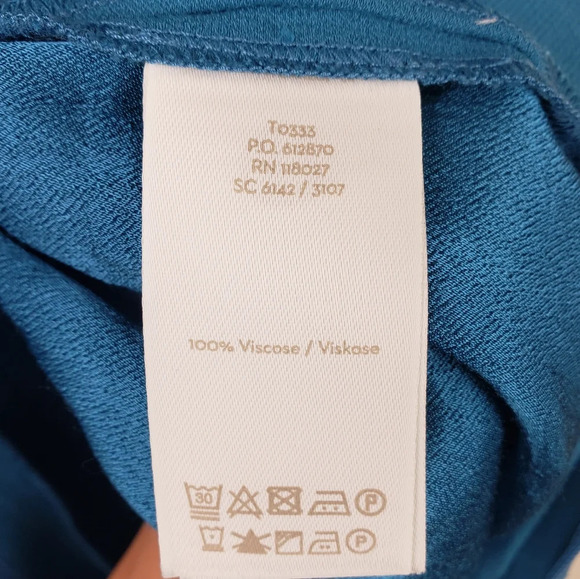 Boden Teal Jumpsuit Size 10R Short Sleeve Wide Leg Pockets Casual Contemporary - Picture 9 of 10